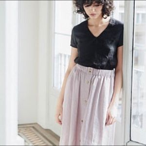 Not Perfect Linen black Zurich v-neck